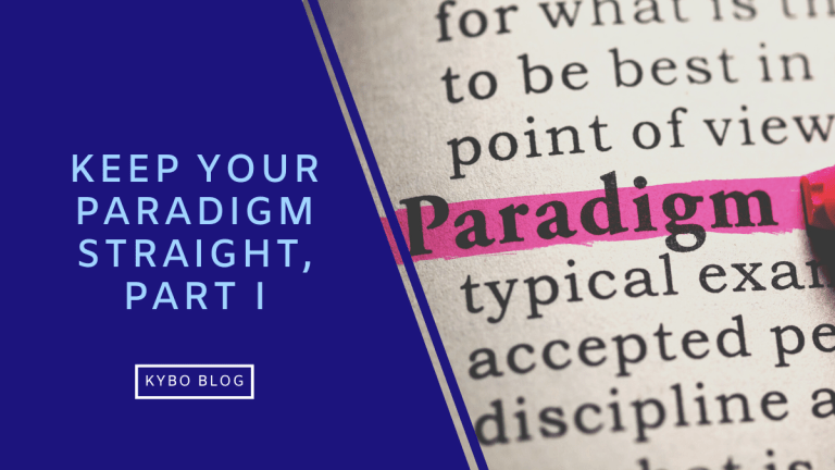 Keep Your Paradigm Straight, Part I